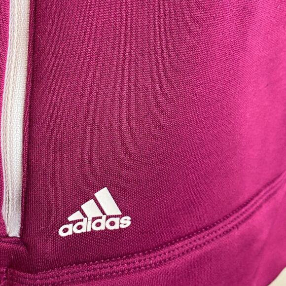 Adidas Climalite Full Zip Athletic Jacket Berry L - Picture 4 of 6